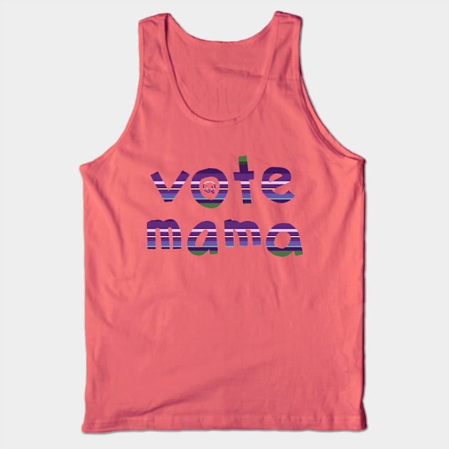 Lavender Stripes Vote Mama Tank Top by ellenhenryart